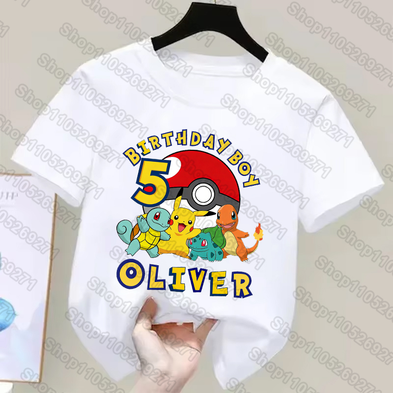 Anime Cosplay Pokemon - Magliette per bambini Pokemons Pikachu con