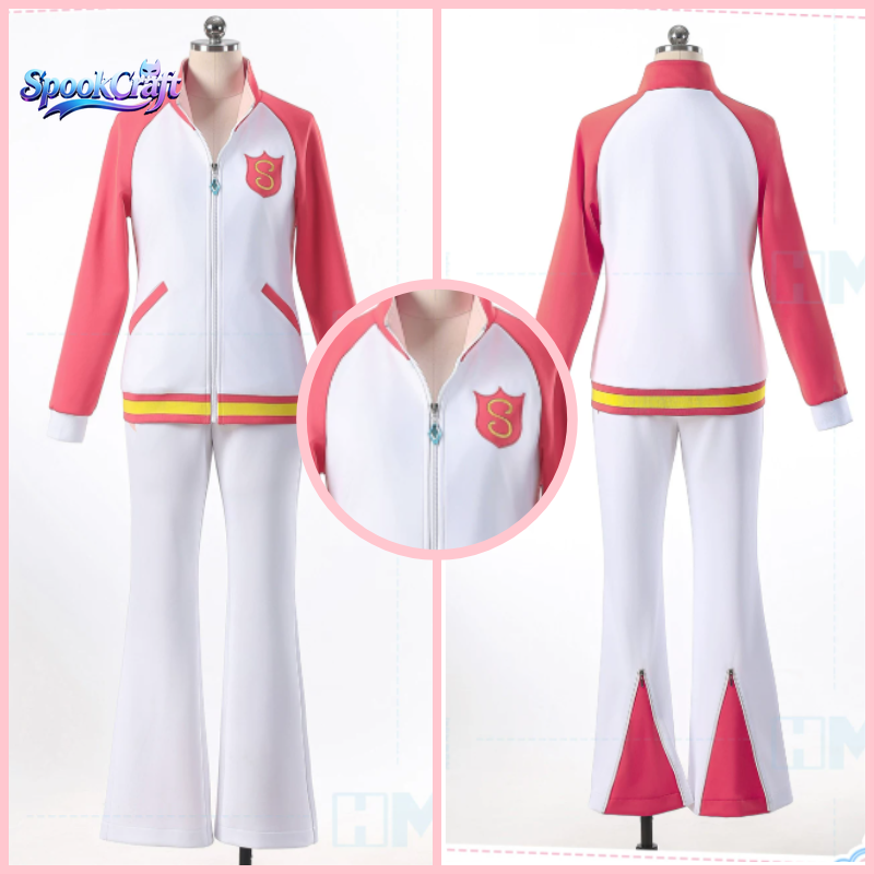 Anime Cosplay Pink - Tuta Rosa e Bianca Aikatsu Ichigo