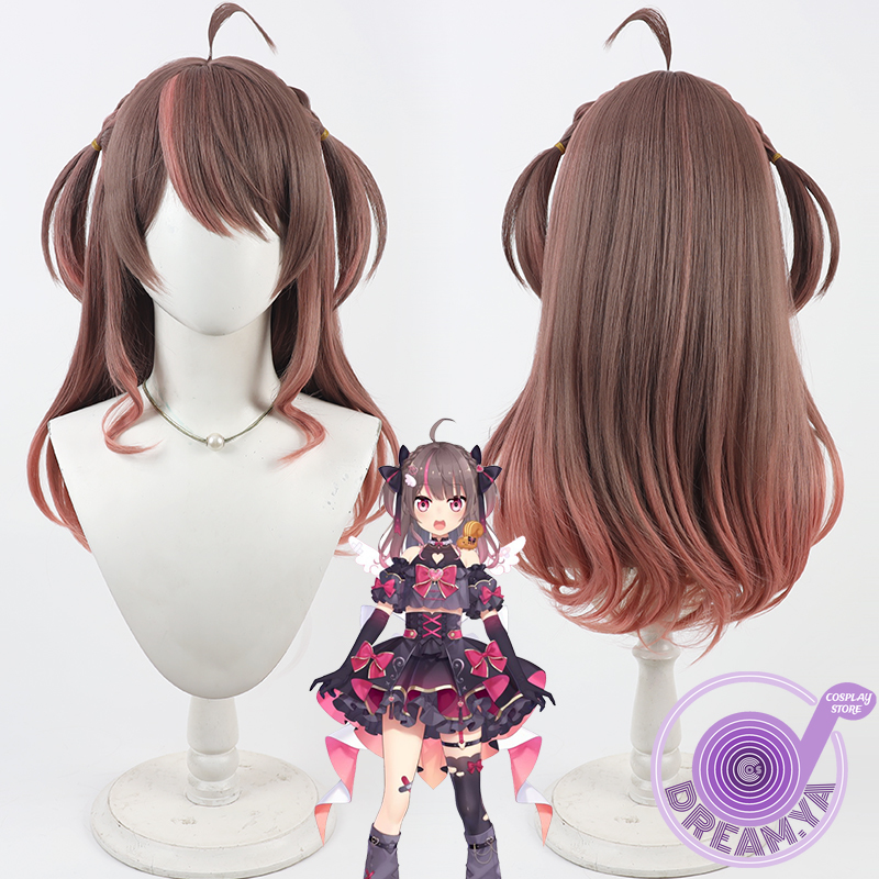 Anime Cosplay Pink - Parrucca cosplay Natsuiro Matsuri Vtuber Marrone