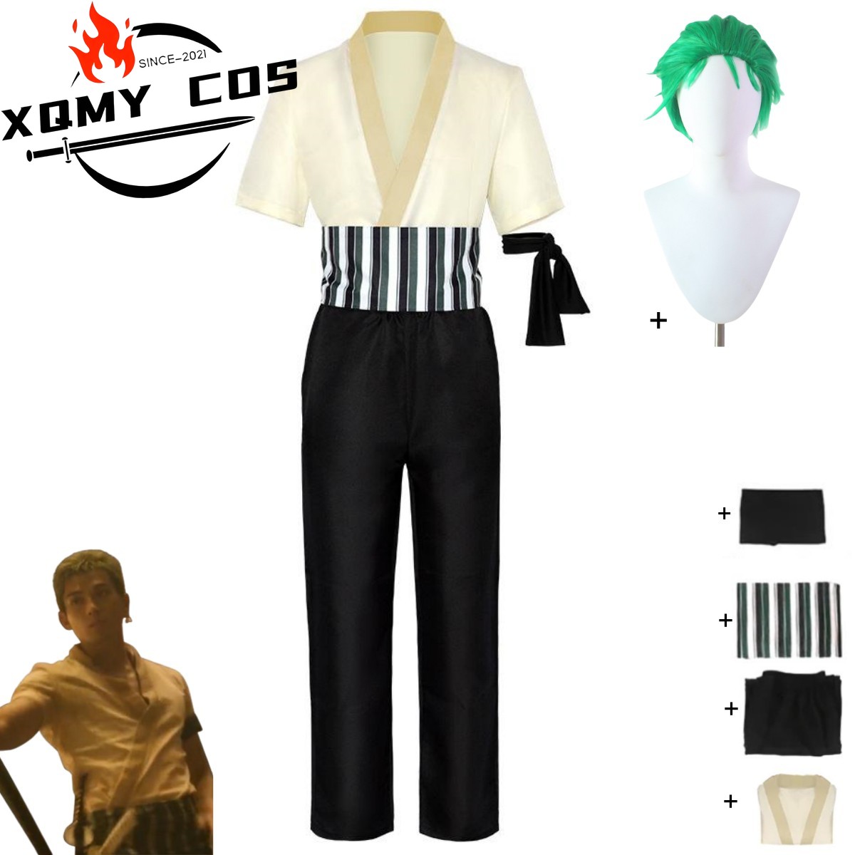 XqNew Anime Movie Roronoa Zoro - Anime Marin Cosplay recensione e prezzo
